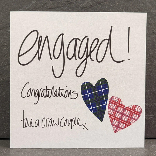 ENGAGED TAE A BRAW COUPLE CARD