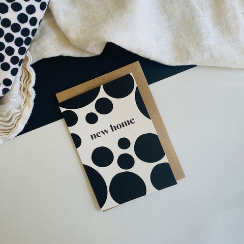 NEW HOME LARGE SPOT MONOCHROME CARD