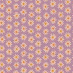 Floral pattern with yellow flowers on a purple background