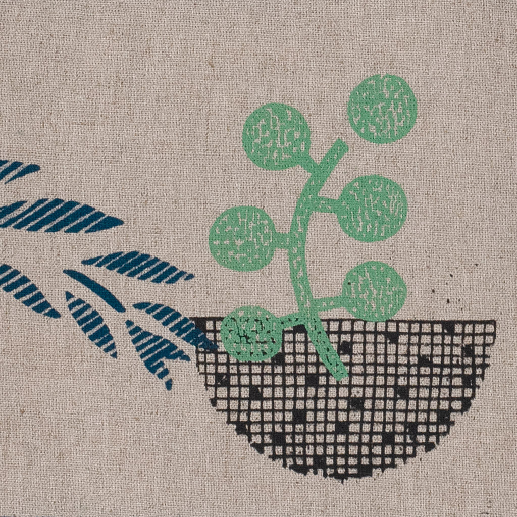 PLANT POT COVER - Blue/Mint