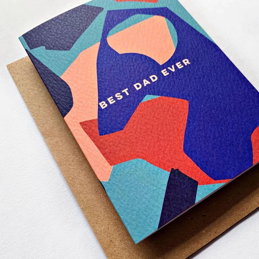 BEST DAD CUT OUT SHAPES CARD