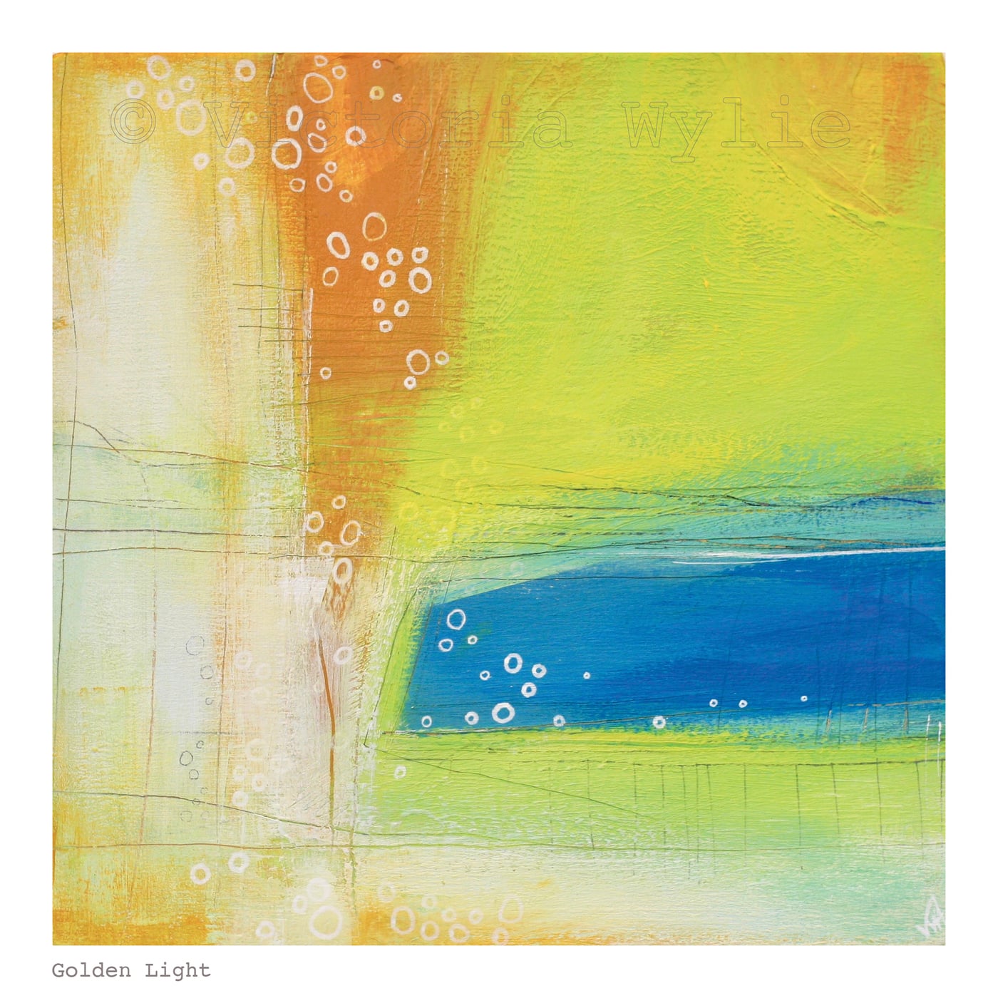 Golden Light print by Victoria Wylie inspired by the River Tay, Dundee