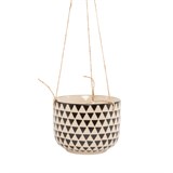 BLACK GEO ISLA HANGING PLANTER