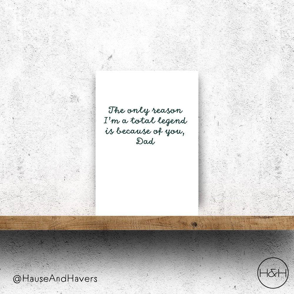 LEGEND FATHERS DAY CARD