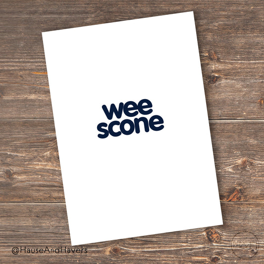 WEE SCONE CARD