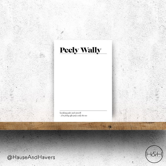 PEELY WALLY CARD