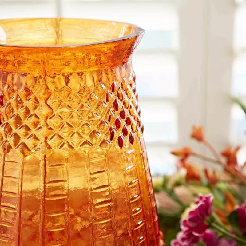 ORANGE RECYCLED GLASS VASE