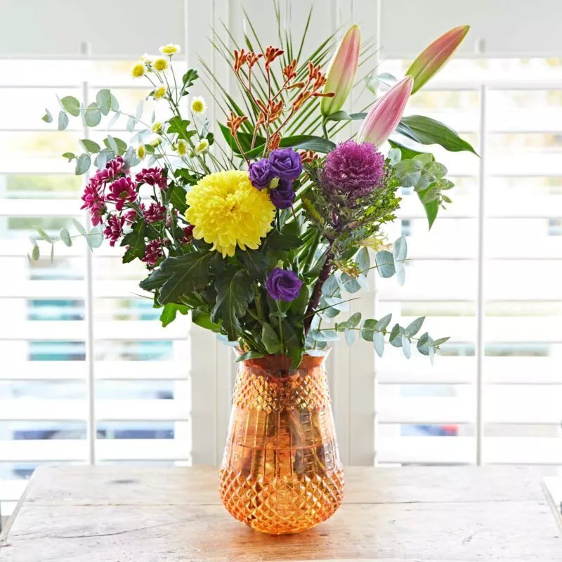 ORANGE RECYCLED GLASS VASE