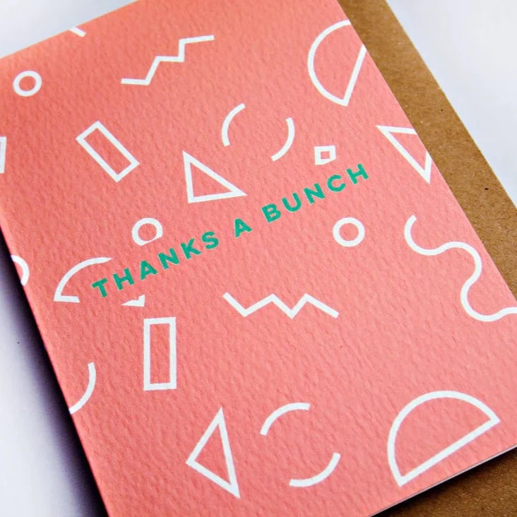 THANKS A BUNCH MEMPHIS SHAPES CARD