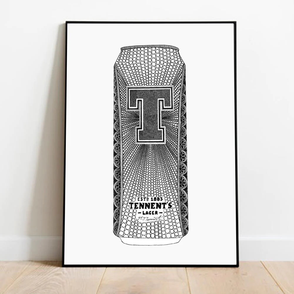 TENNENTS CAN MONO A4 PRINT