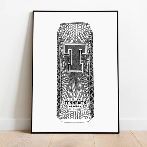 TENNENTS CAN MONO A4 PRINT