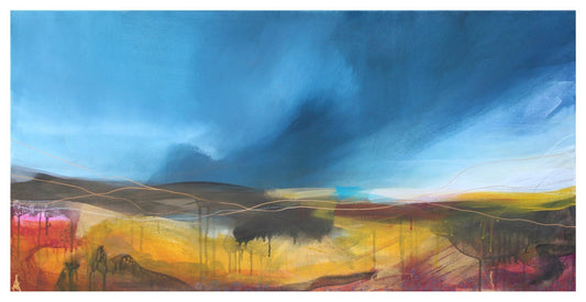 Limited edition Benzils Forfar print, Angus landscape artwork in soft white mount