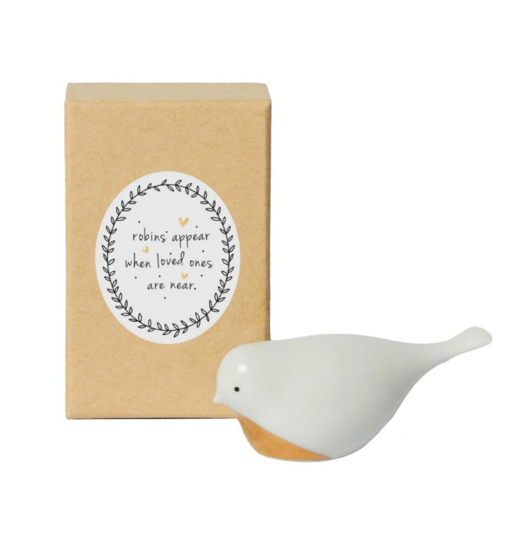 Porcelain sentiment tokens by Belly Button Designs with gold detailing presented in matching gift boxes