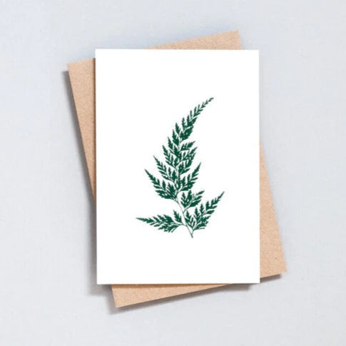 WOOD FERN CARD IVORY