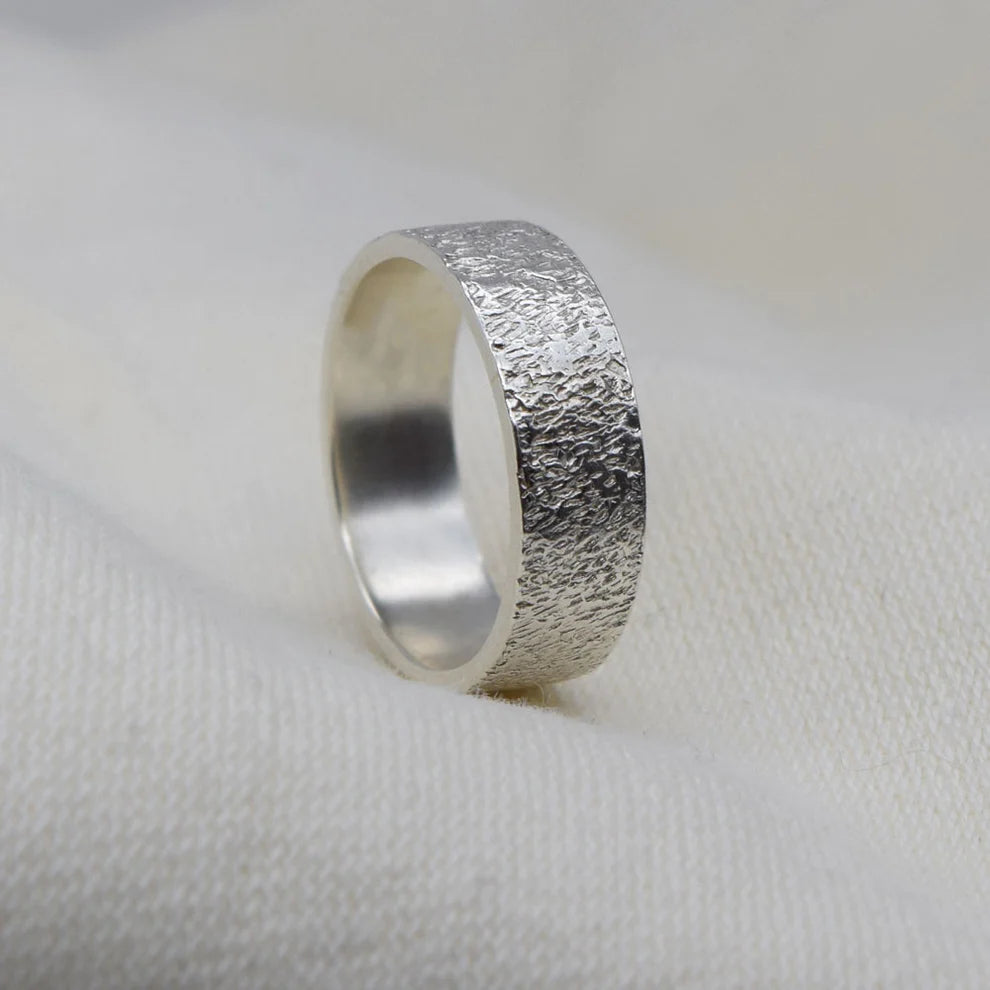 TEXTURED RING - STERLING SILVER