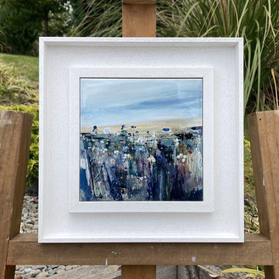 Wild Flowers ceramic tile print by NOA Art, framed