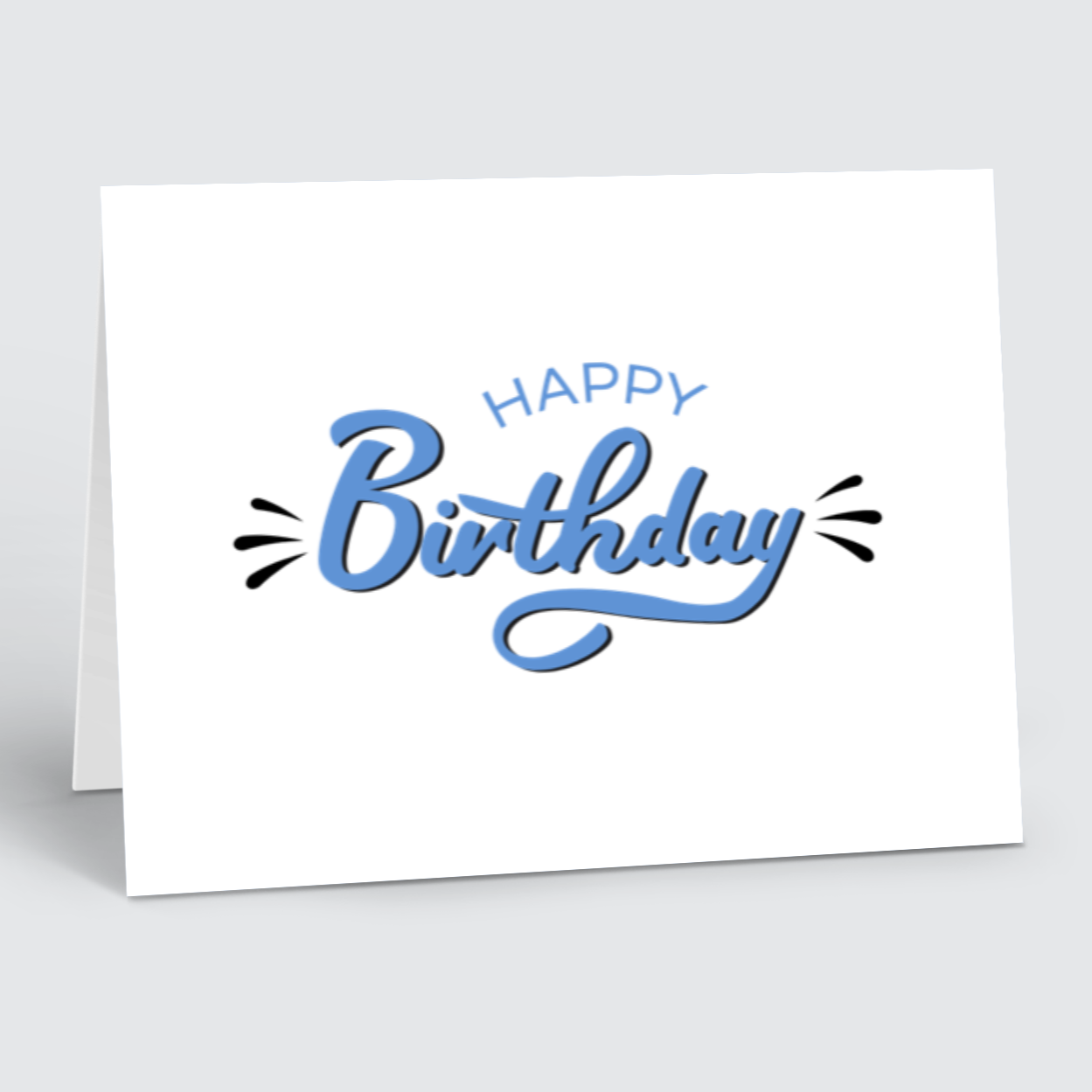 PLANTABLE 'HAPPY BIRTHDAY' BLUE CARD