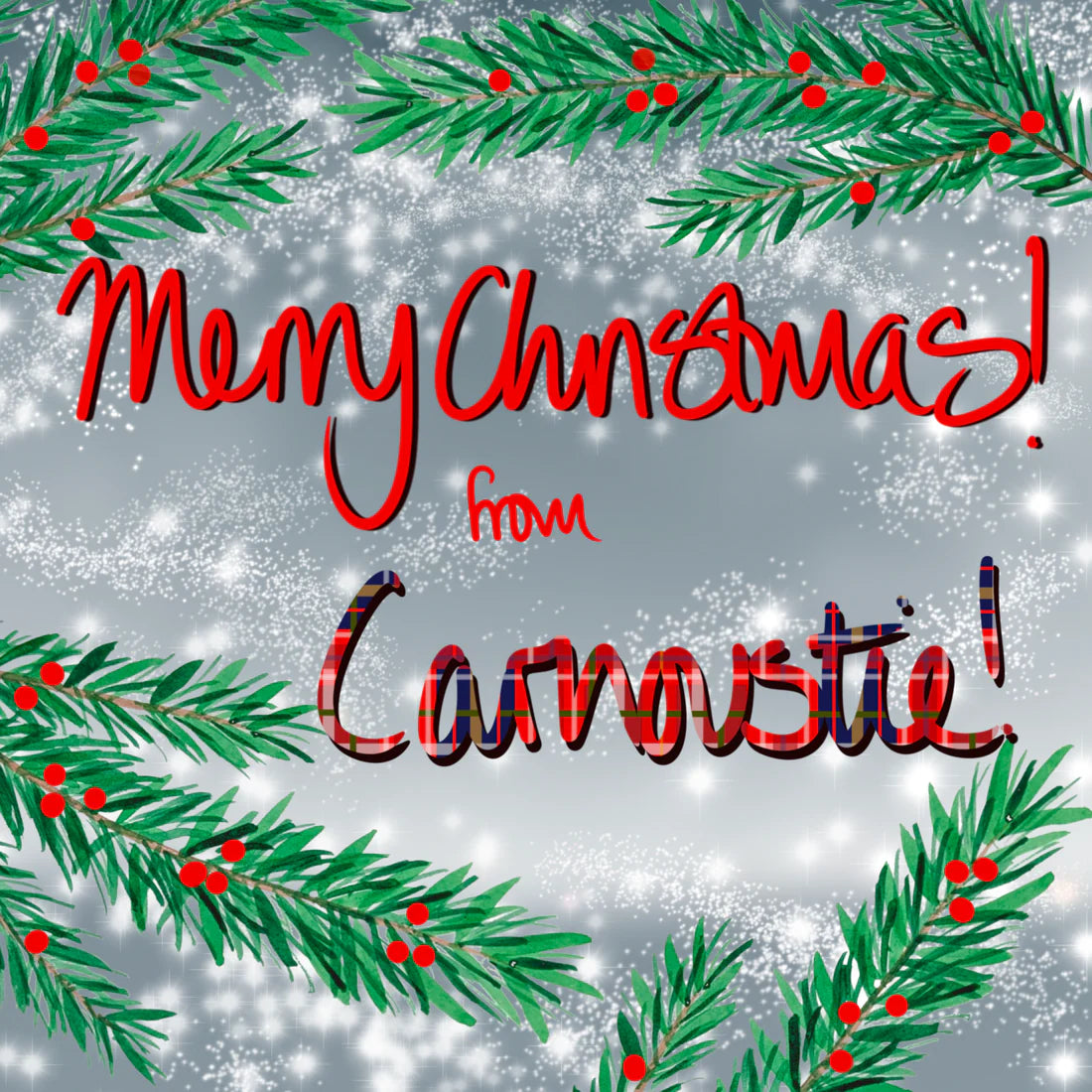 MERRY CHRISTMAS FROM CARNOUSTIE - TREE CARD