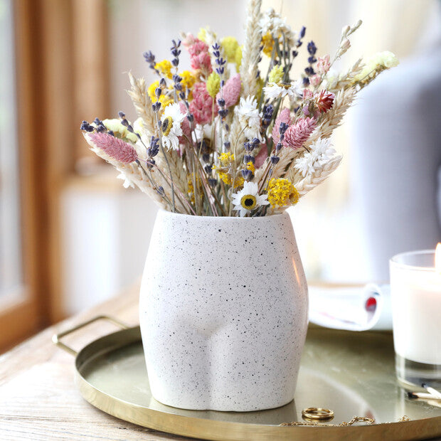 CERAMIC SPECKLED BUM VASE