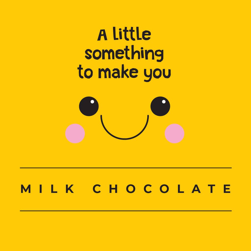 GNAW ‘Something to Make You Smile’ milk chocolate bar in compostable packaging