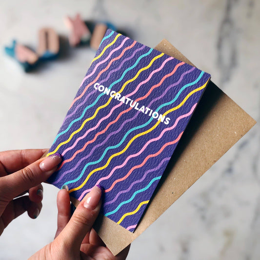 CONGRATULATION SQUIGGLES CARD