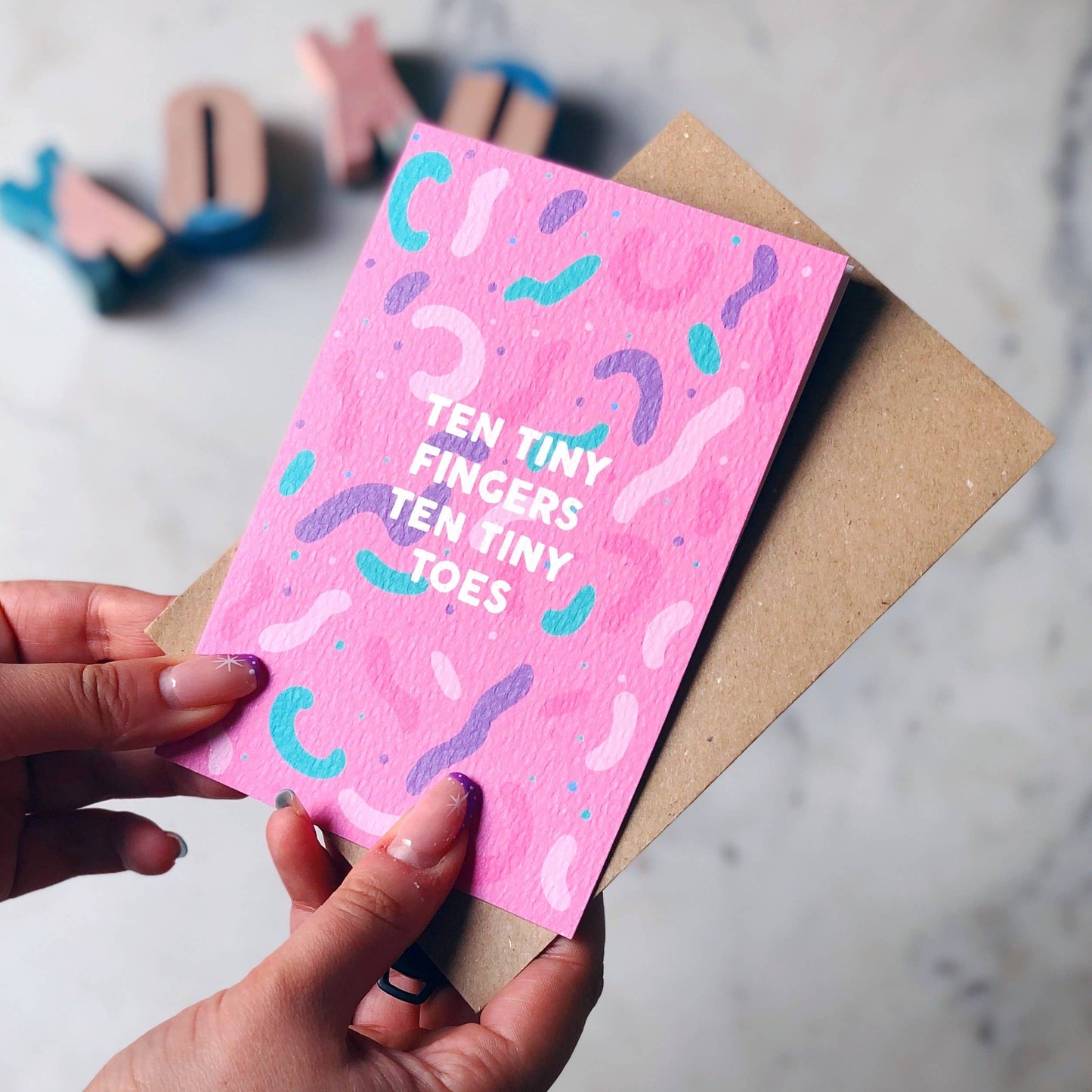 TEN TINY FINGERS CARD