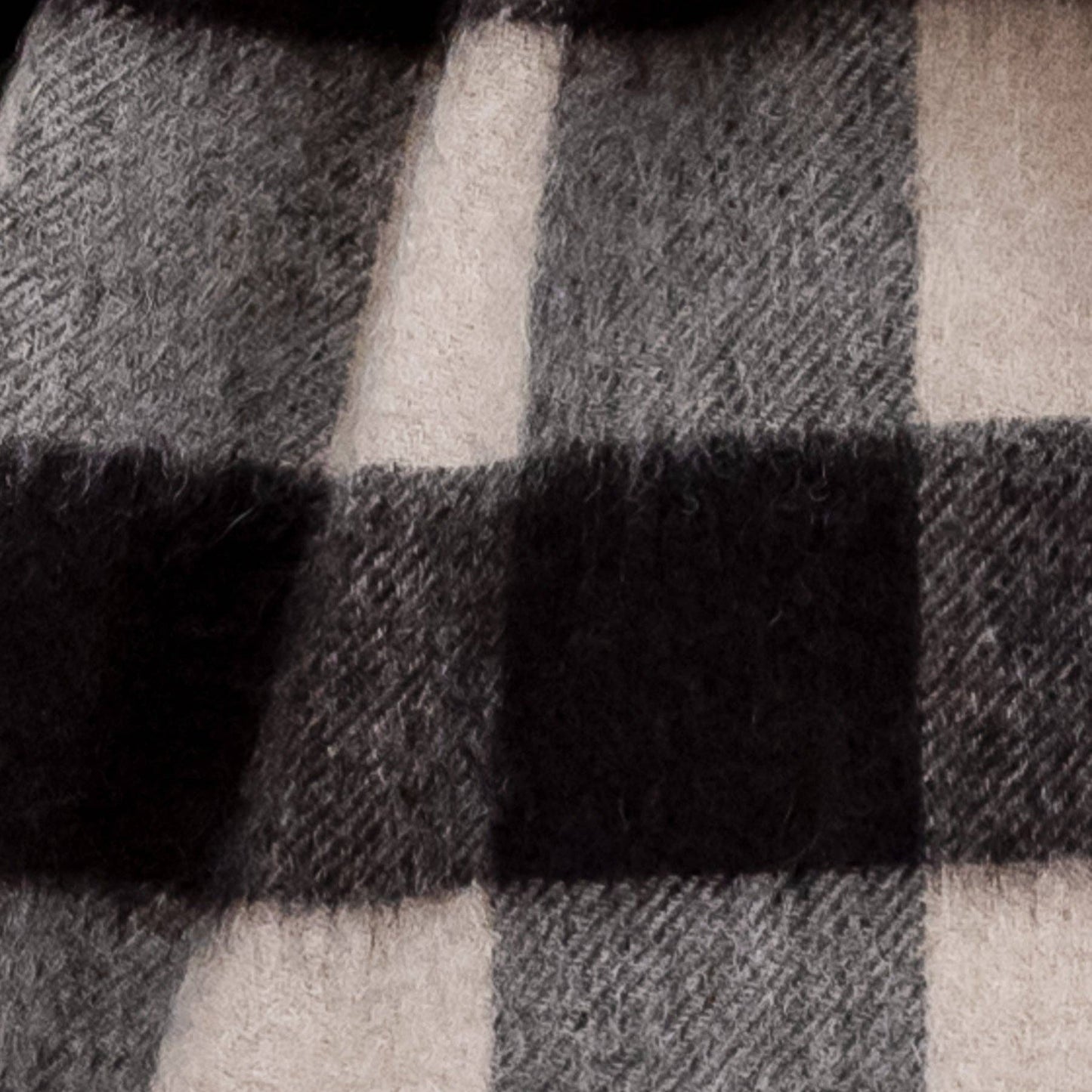 BROWN GINGHAM LAMBSWOOL SCARF