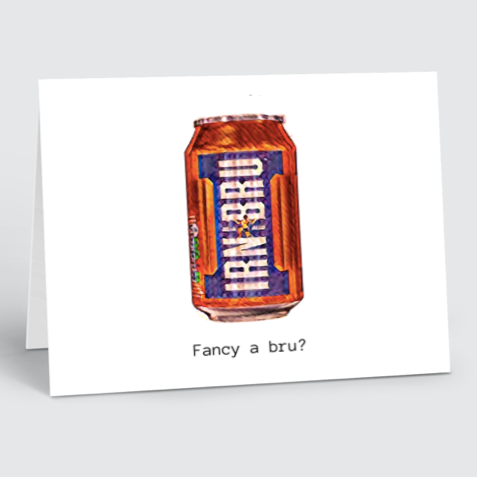PLANTABLE 'FANCY A BRU' CARD