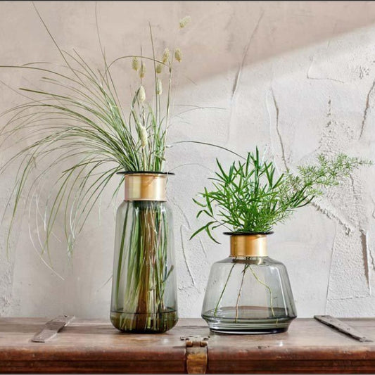 MIZA GLASS VASE SMOKE