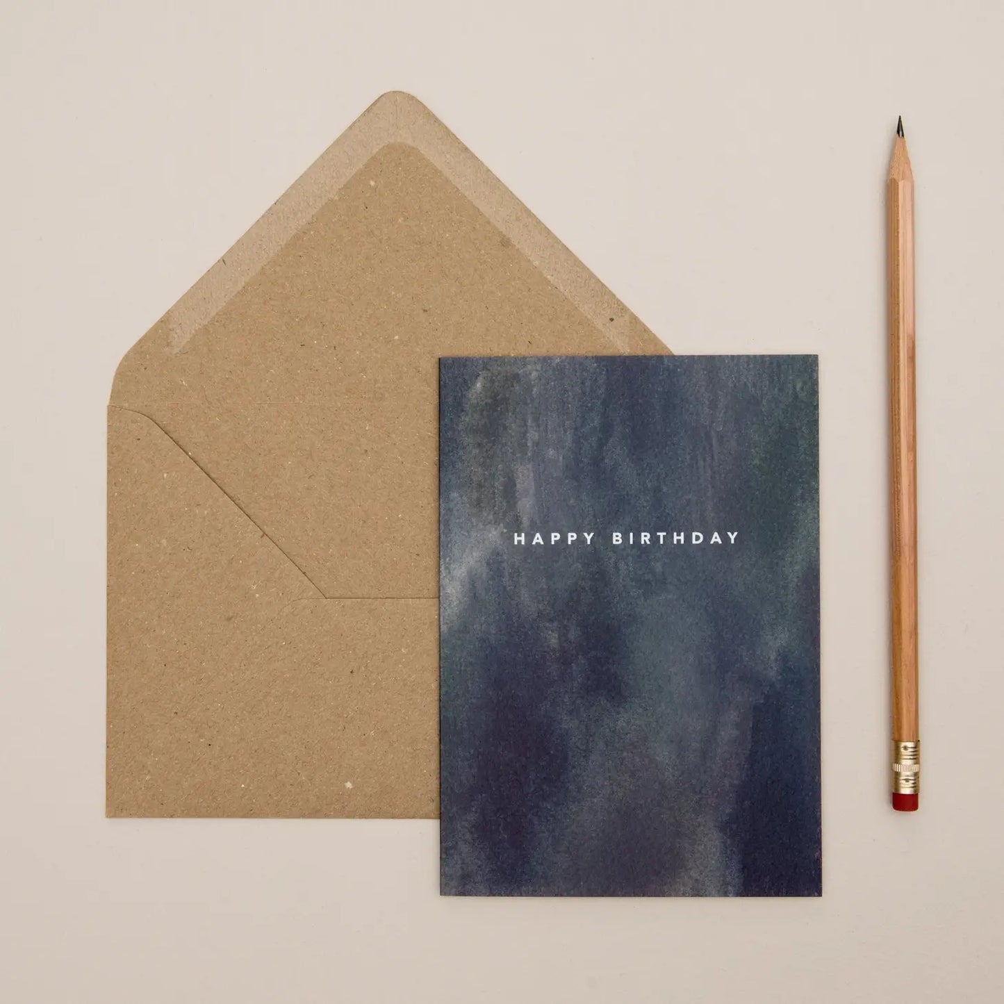 BLUE ABSTRACT BIRTHDAY CARD