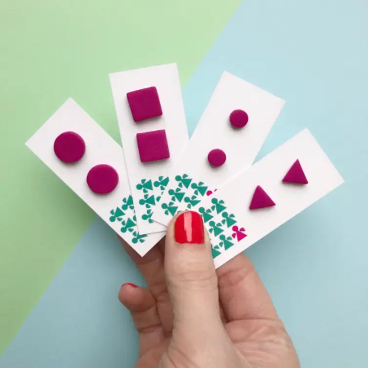 HOT PINK SQUARE STUDS