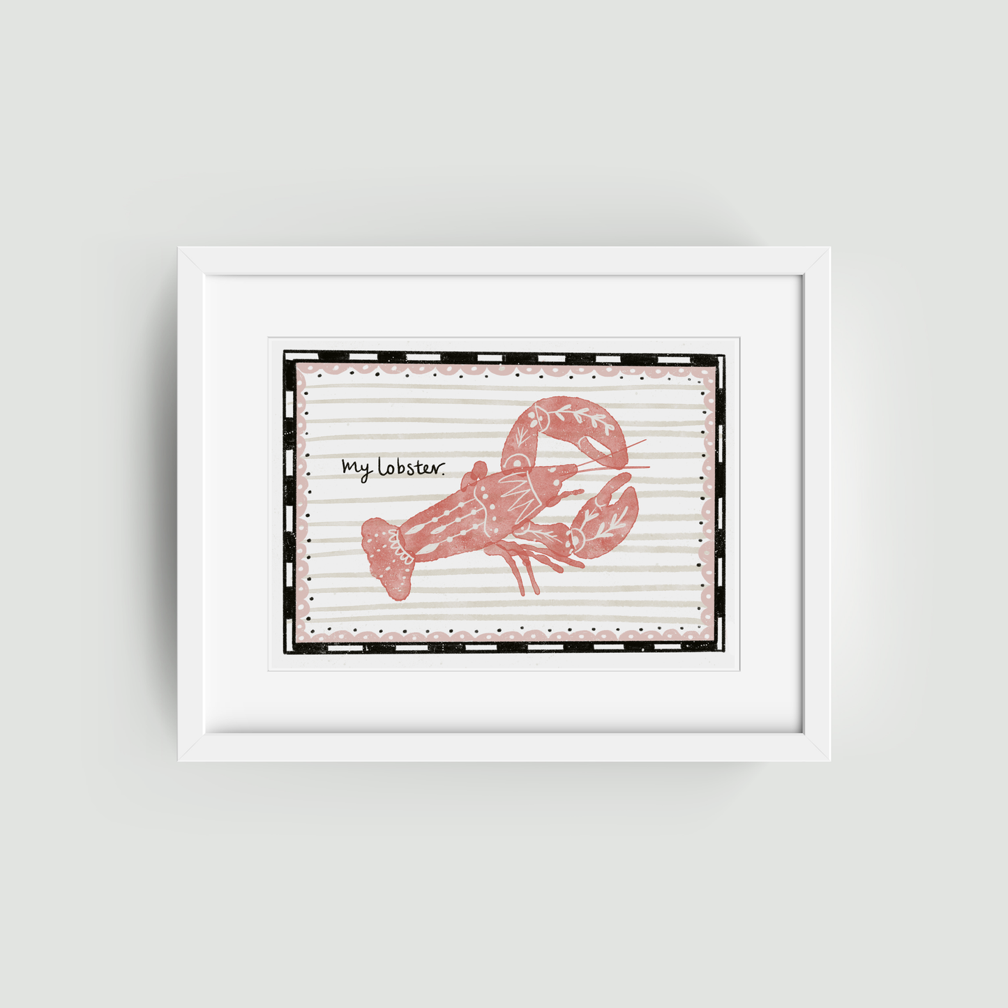 LOBSTER AND STRIPES PRINT
