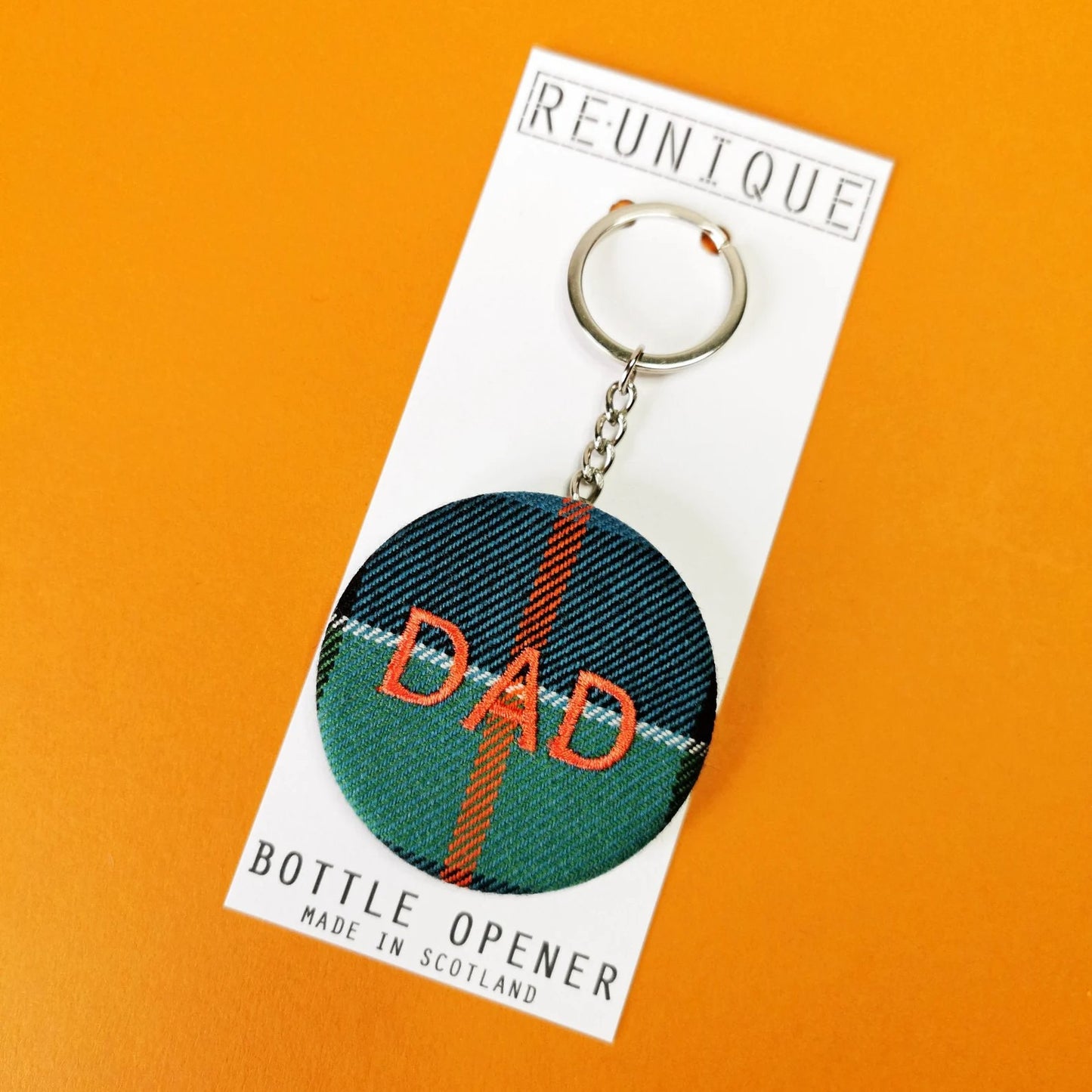 TARTAN 'DAD' BOTTLE OPENER KEYRING