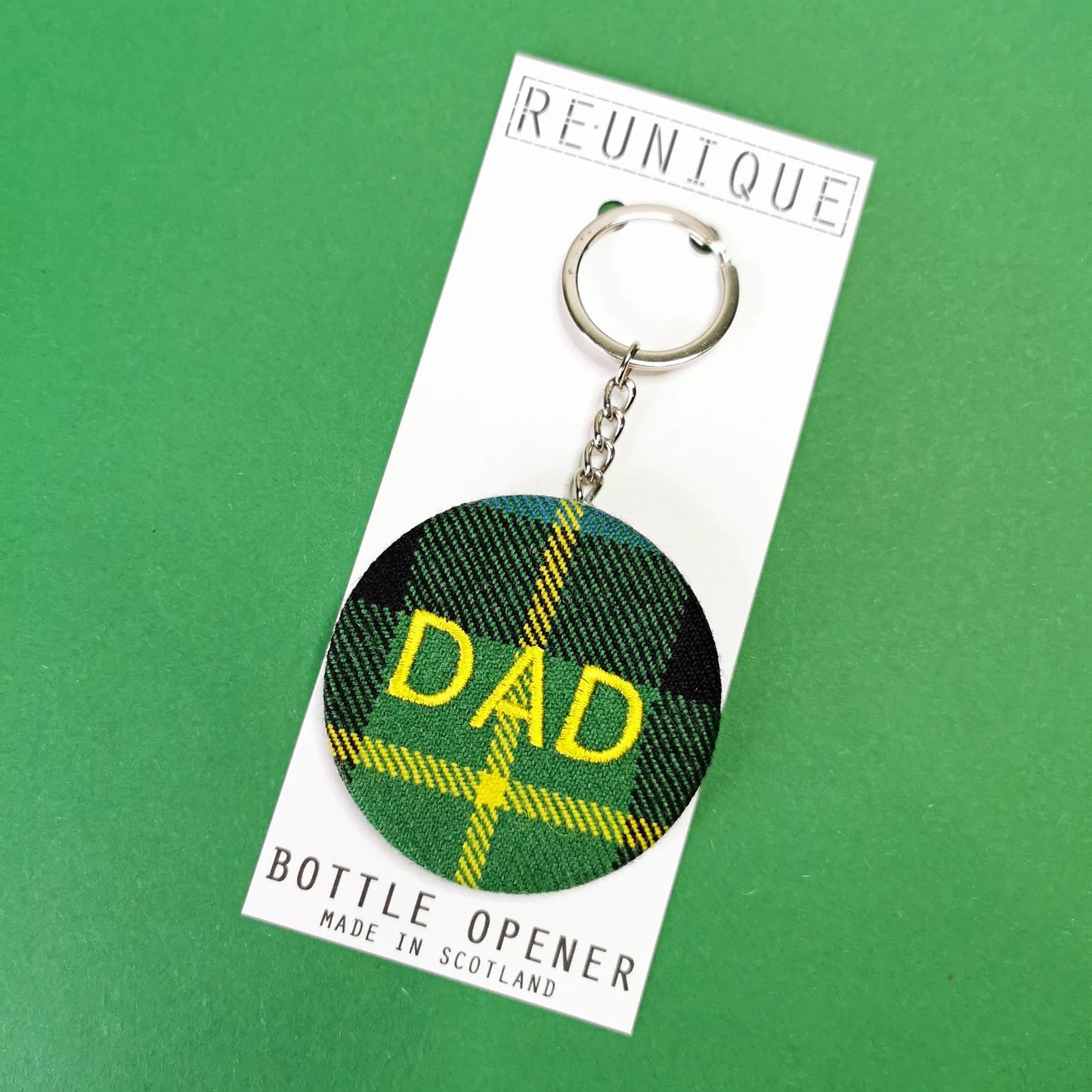 TARTAN 'DAD' BOTTLE OPENER KEYRING