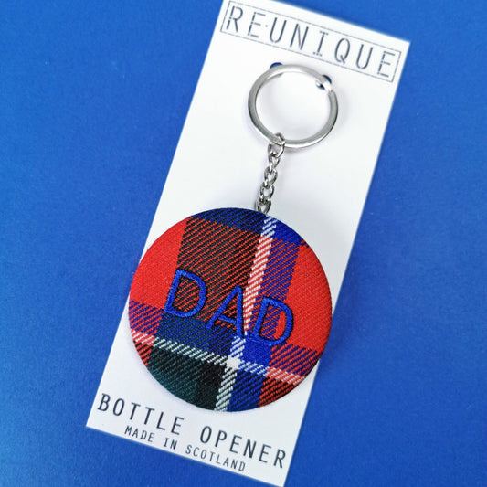 TARTAN 'DAD' BOTTLE OPENER KEYRING