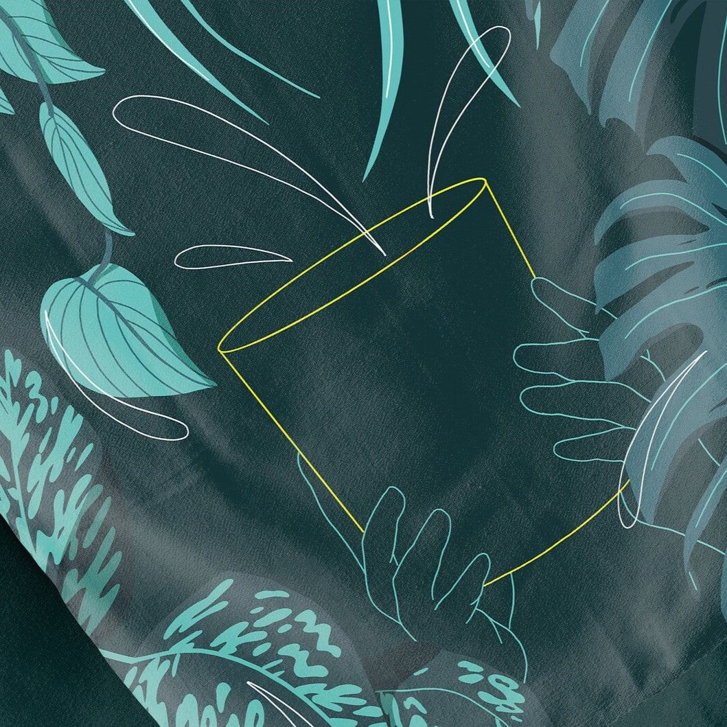 LIVING WITH PLANTS TEATOWEL