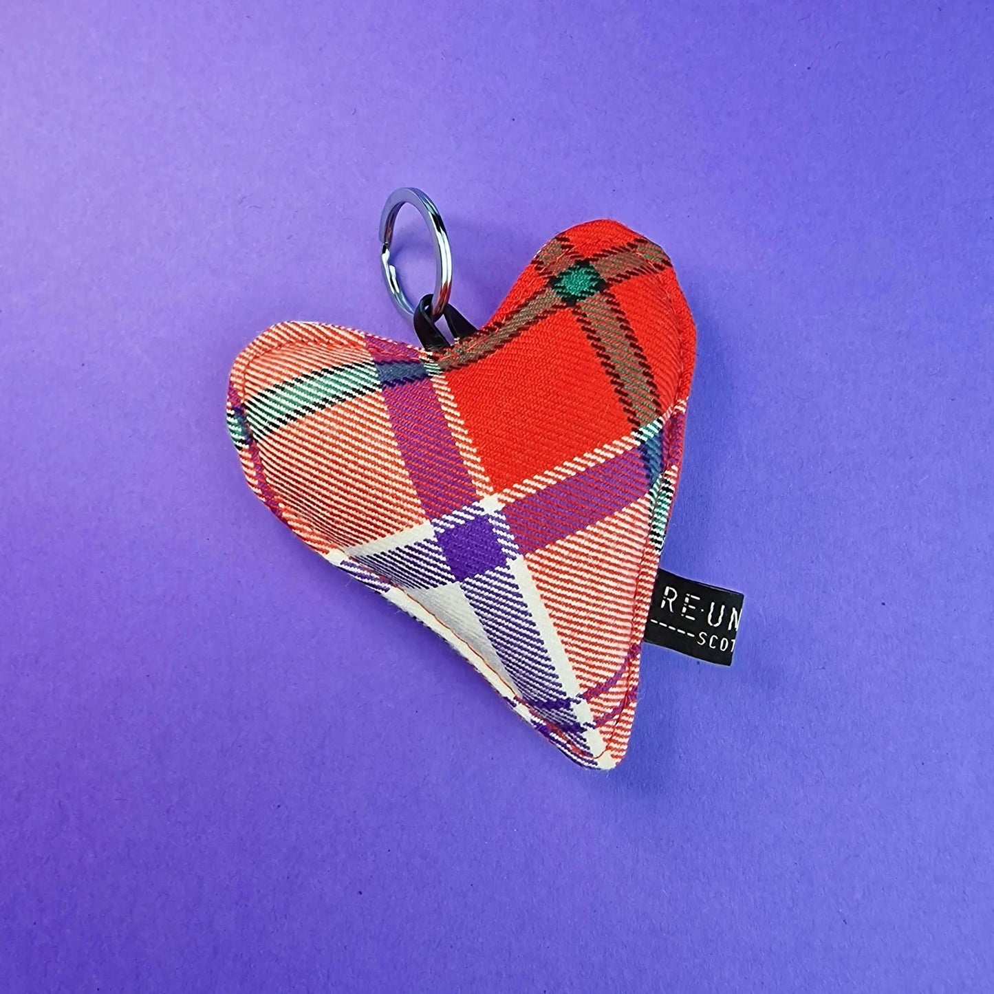TARTAN HEART KEYRING - LARGE