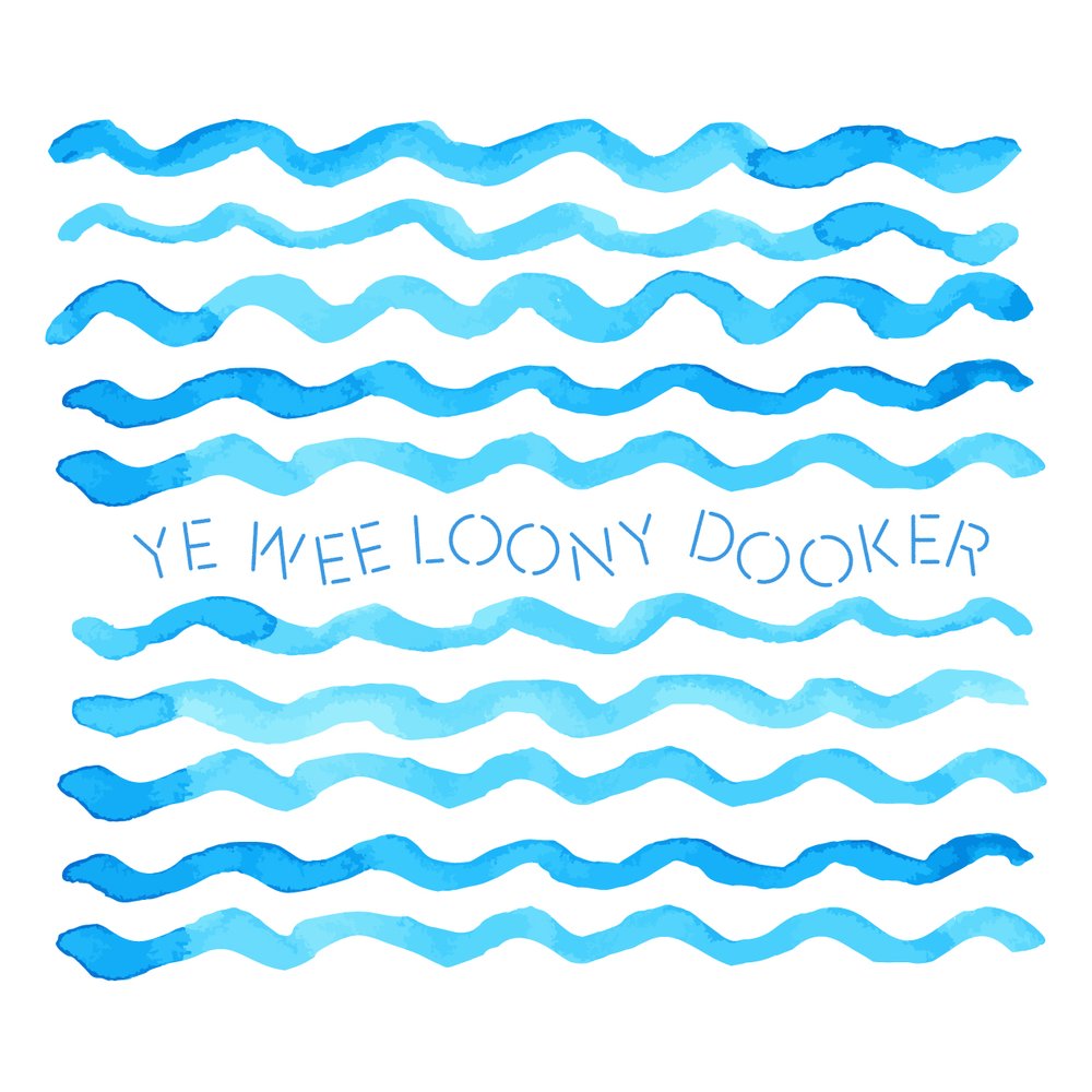 Ye Wee Loony Dooker Scottish A5 print inspired by sea swimming printed in Edinburgh
