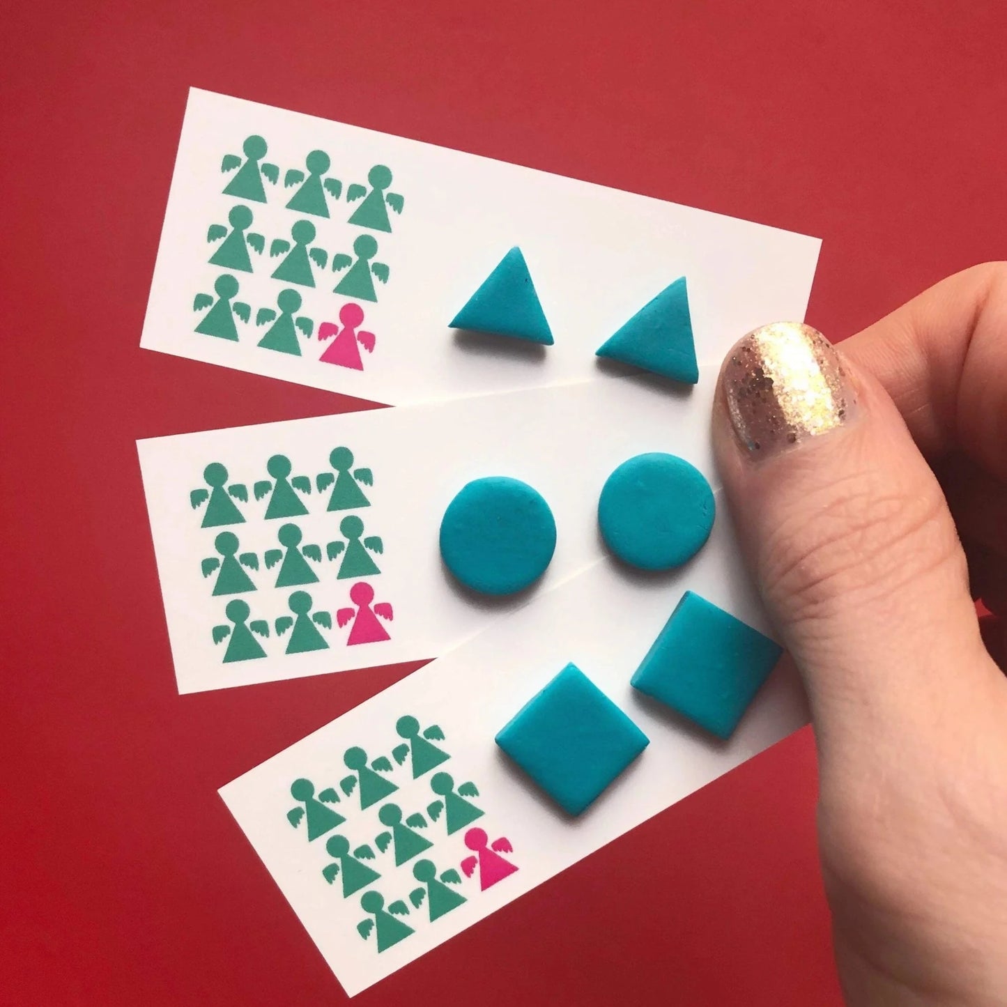 TURQUOISE MINI CIRCLE STUDS