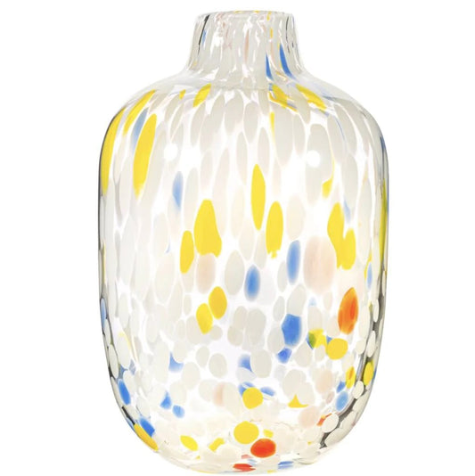 MULTI SPECKLED GLASS VASE