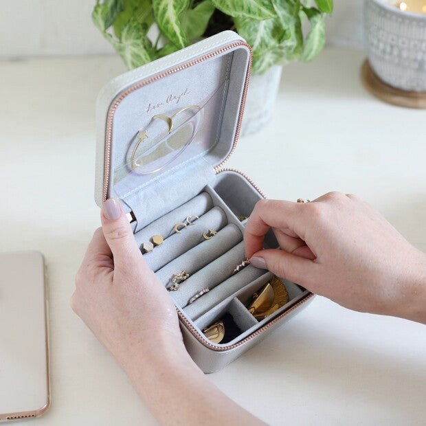 MEDIUM SQUARE TRAVEL JEWELLERY BOX