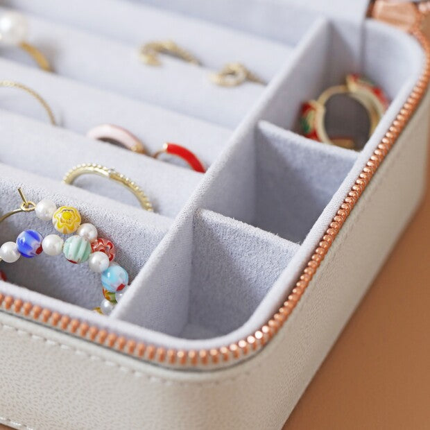 MEDIUM SQUARE TRAVEL JEWELLERY BOX