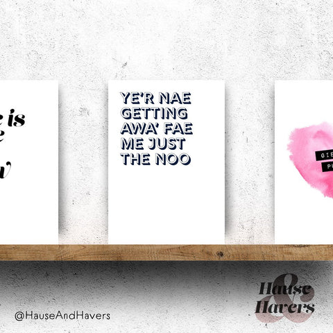 Y'ER NAE GETTING AWA CARD