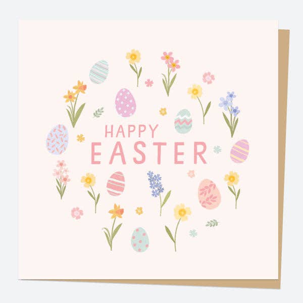 EASTER CARD - Pastel Eggs