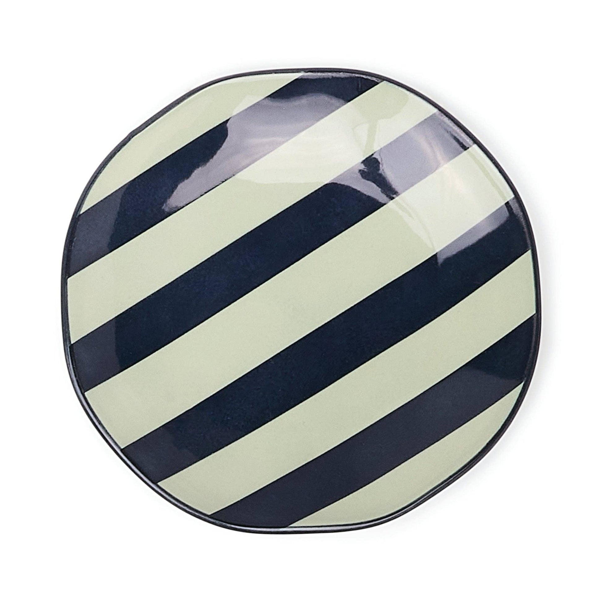 Marley appetizer plate with bold geometric pattern and vibrant colours, perfect for serving small bites and entertaining in style.