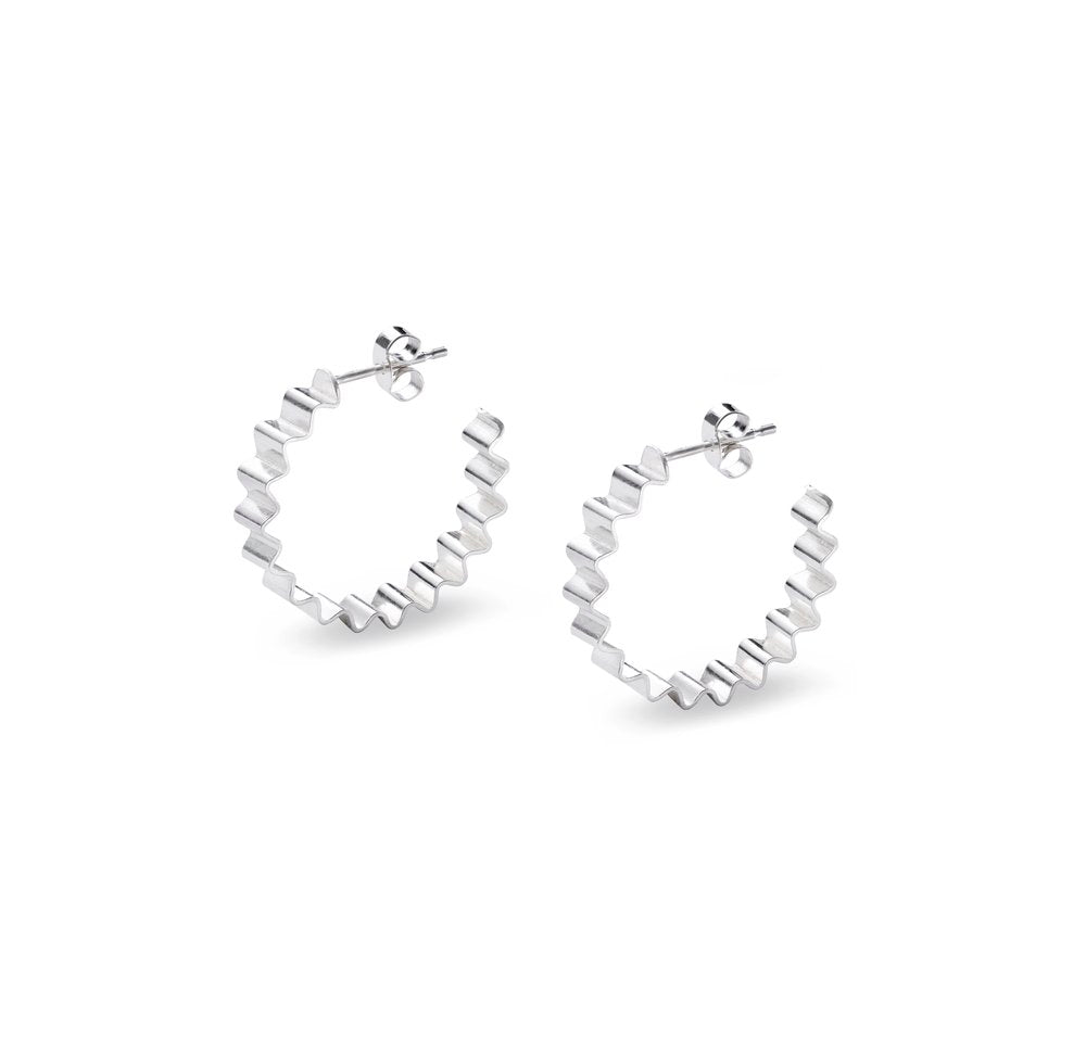CLASSIC ONDULEE HOOPS - SILVER