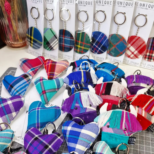 TARTAN HEART BROOCH