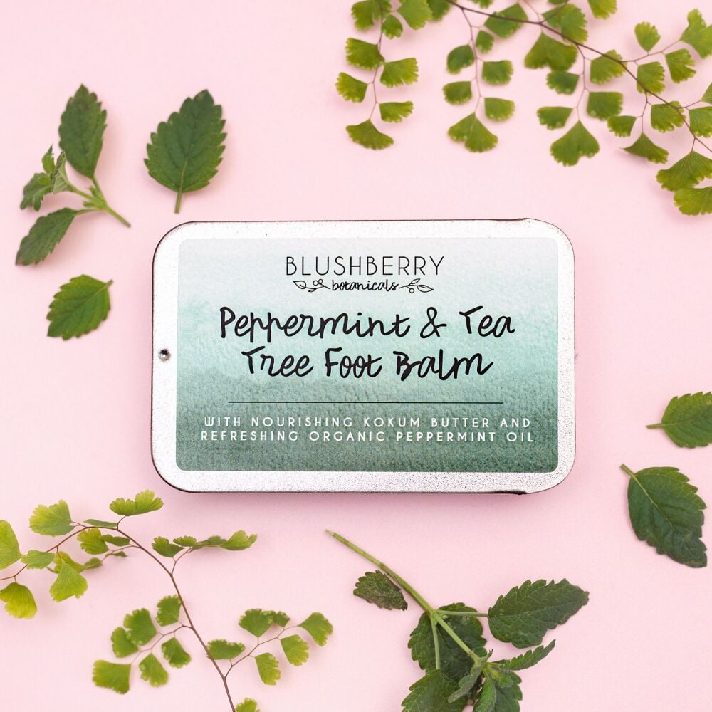 Peppermint & Tea Tree natural foot balm in 45g aluminium tin