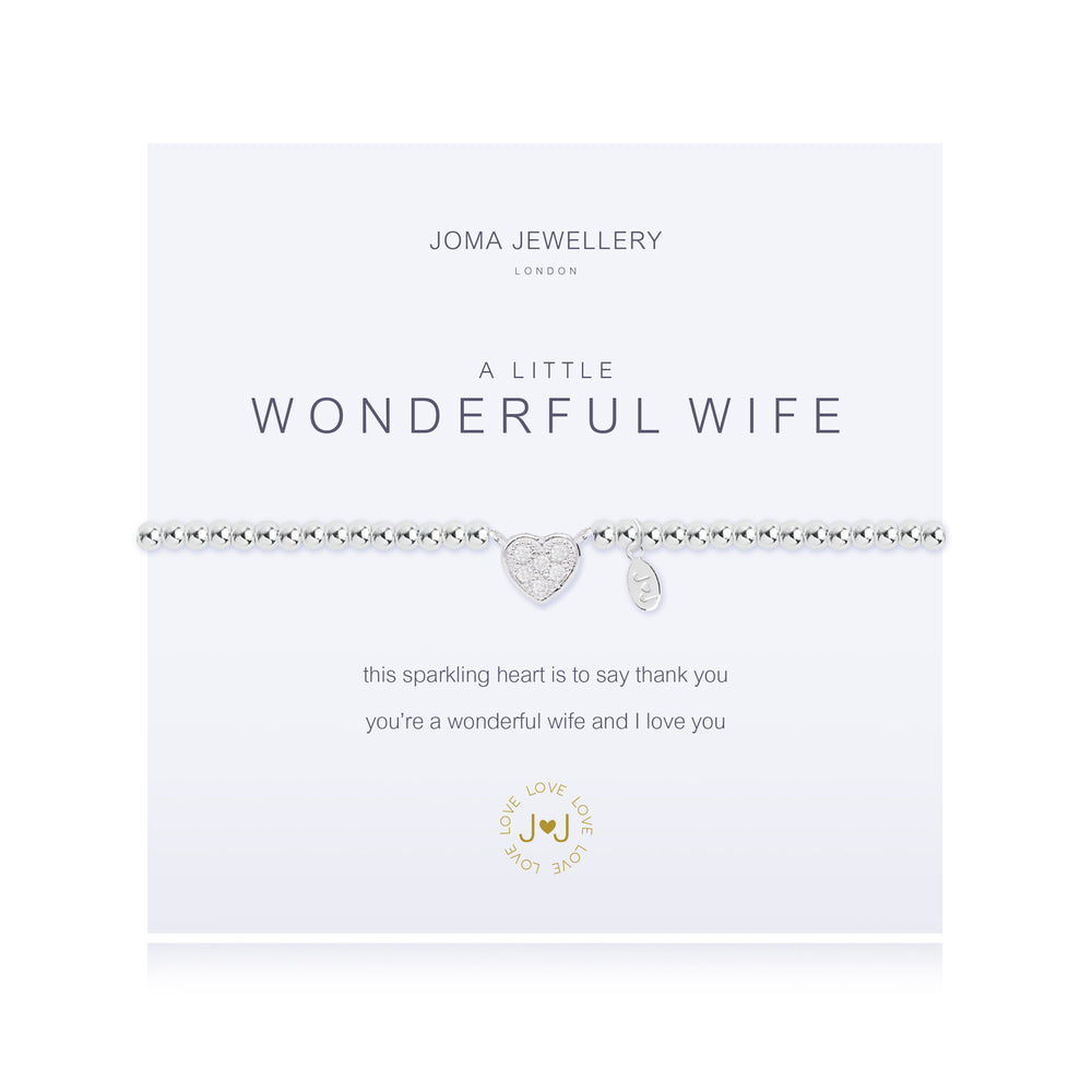 A LITTLE 'WONDERFUL WIFE' SILVER BRACELET