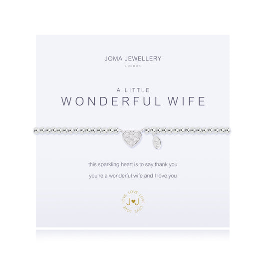 A LITTLE 'WONDERFUL WIFE' SILVER BRACELET